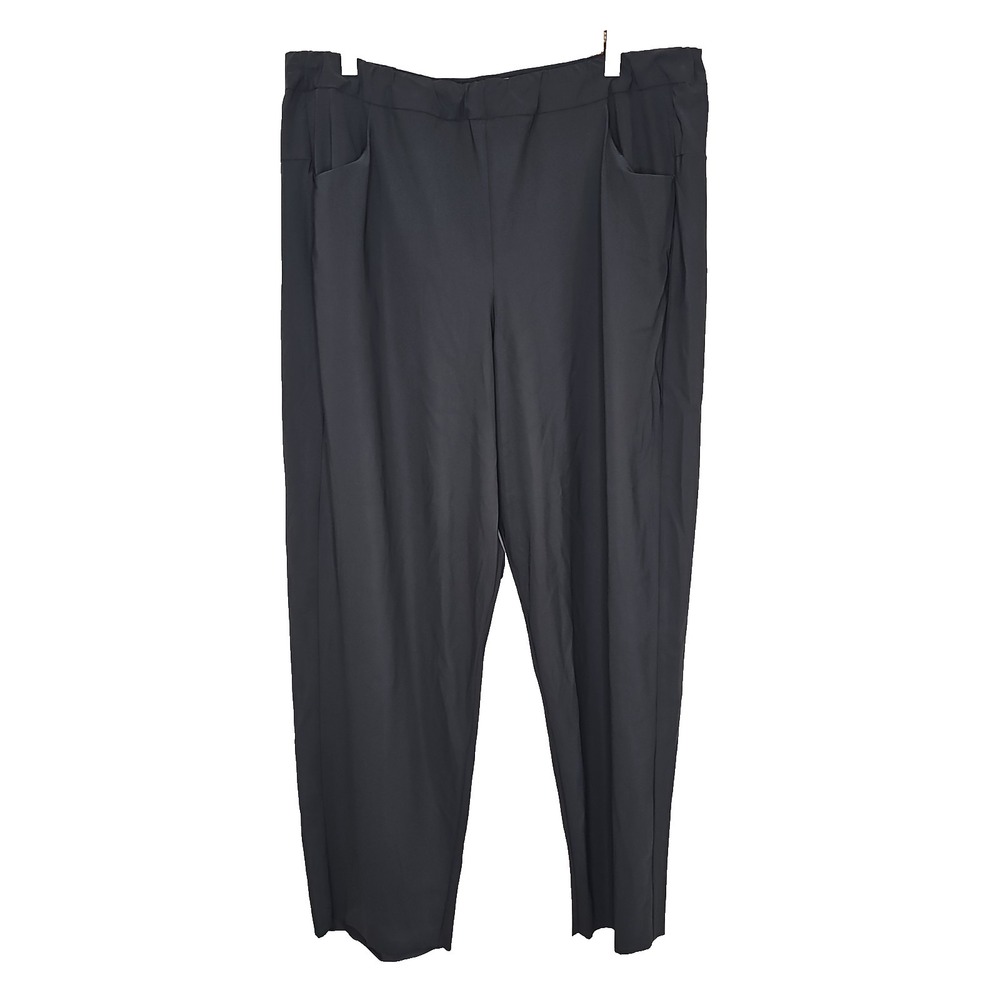Oska Women's Black Hose Goobelin 324/Technostretch Stretch Wide Leg Pants Size 5